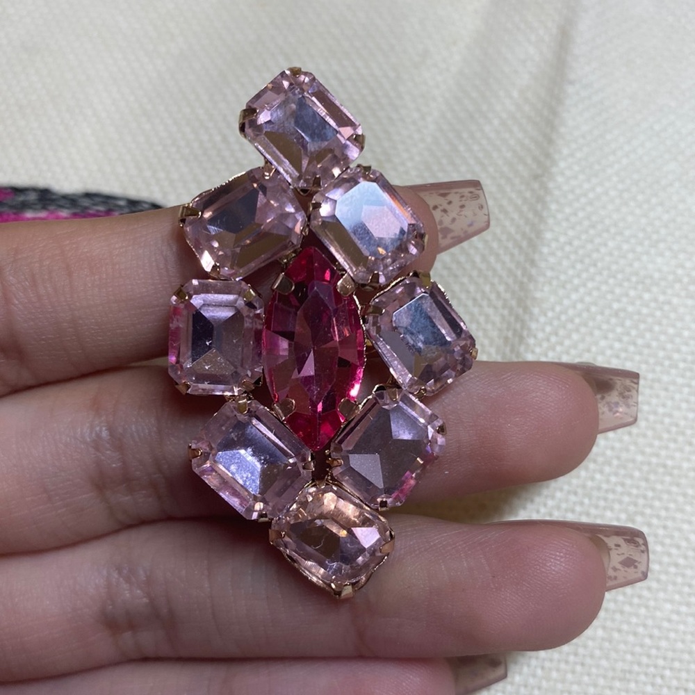 Pink Rhinestones Ring
